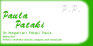 paula pataki business card